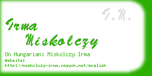 irma miskolczy business card